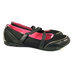 Guide Gear Black Mary Jane, Slip On, Cross Adjustable Strap Flats. Women's 10M
